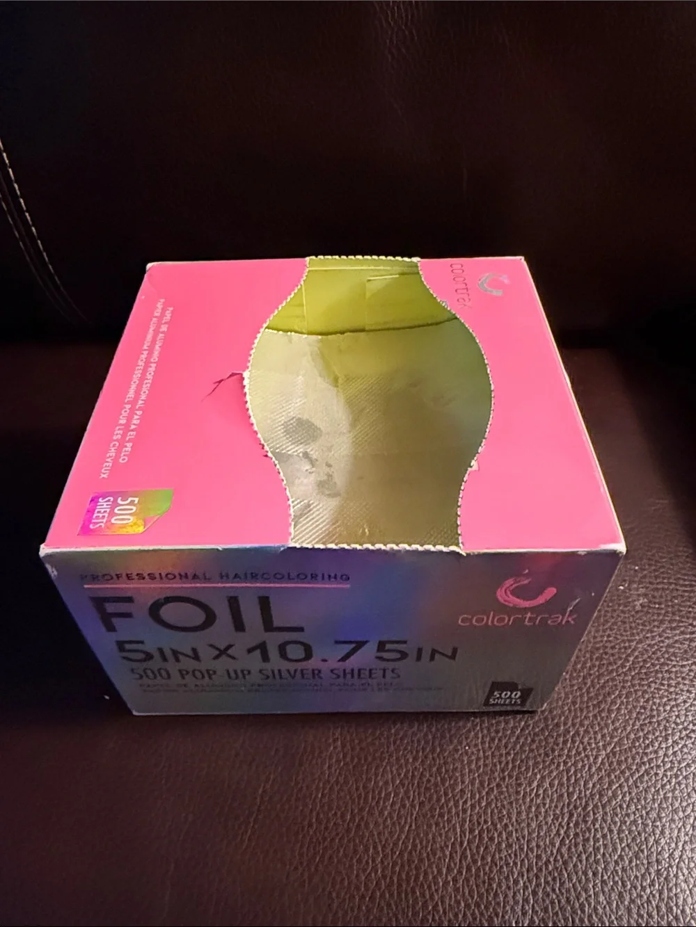 Hair Foil Sheets - Pink Box (500 Sheets). About 3/4 box left.